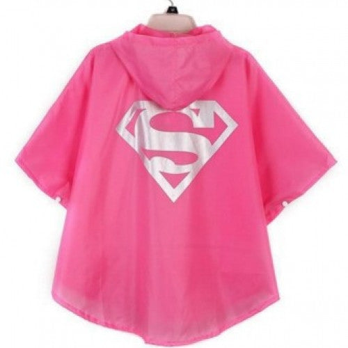 Rain gear Kids superhero raincoat Superman/Batman/Spiderman child camping outdoors waterproof