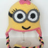 Despicable Me Cartoon Minion Hat Handmade Crochet Baby Earflap Hat